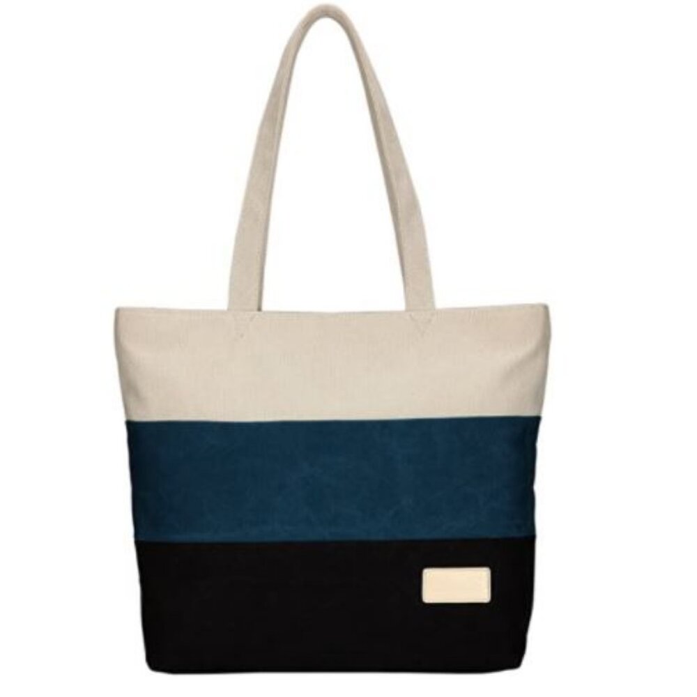 Canvas Shoulder Handbag for Women Tote Bag Purse with Zipper Hobo Bags